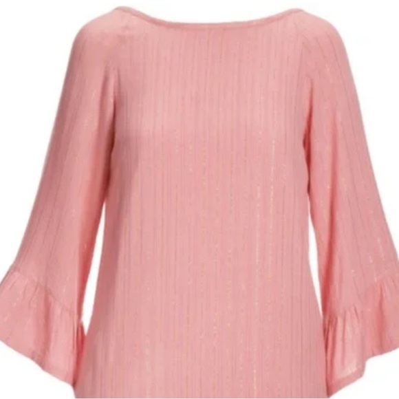 BOSTON PROPER Pink Gold Embellished Beaded Fringe Mini Dress Size S‎ Vacation - Picture 3 of 12